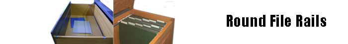 File cabinet accessories-Round File Rails